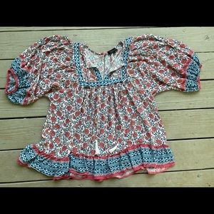 Women’s floral boho blouse